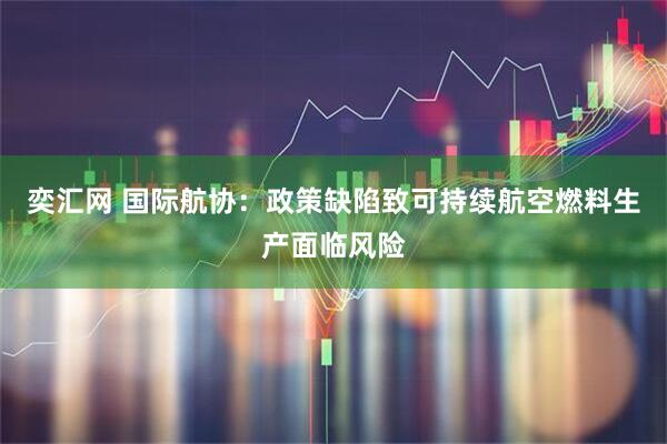 奕汇网 国际航协：政策缺陷致可持续航空燃料生产面临风险