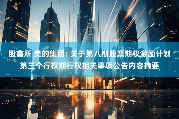 股鑫所 美的集团: 关于第八期股票期权激励计划第三个行权期行权相关事项公告内容摘要