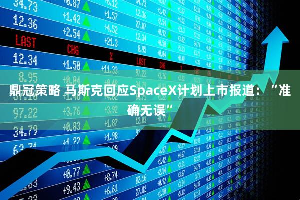 鼎冠策略 马斯克回应SpaceX计划上市报道：“准确无误”