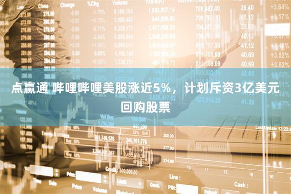 点赢通 哔哩哔哩美股涨近5%，计划斥资3亿美元回购股票